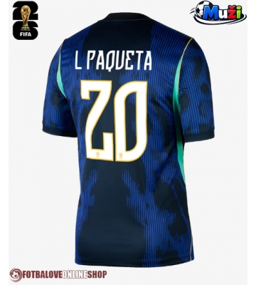 Brazílie Lucas Paqueta #20 Venkovní Dres MS 2026 Krátkým Rukávem